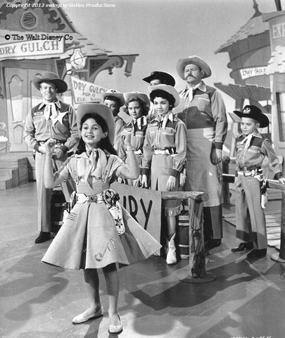 Donna on Mickey Mouse Club with 'Mouseketeer Jury' (1957)